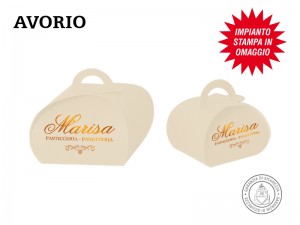 SCATOLE PER CIBO DA ASPORTO PERSONALIZZATE MONOPORZIONE CLASSICA AVORIO